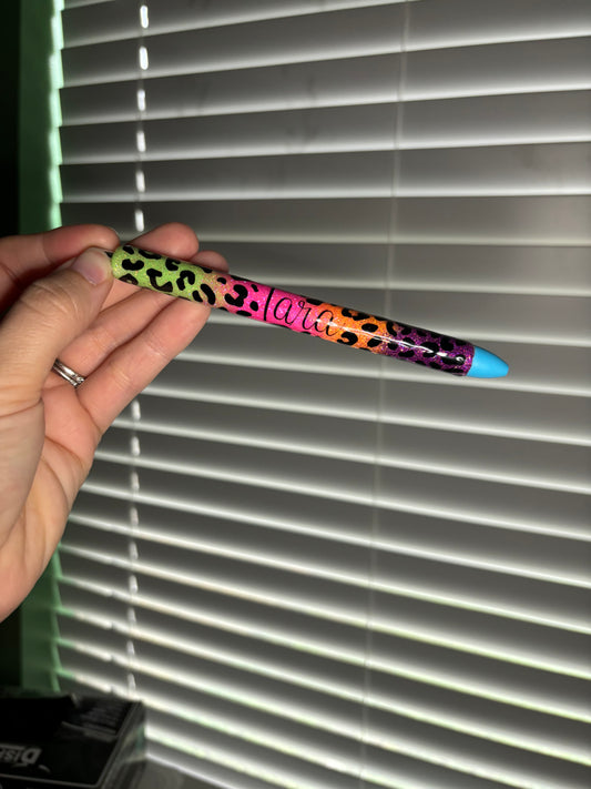 Colorful leopard pen